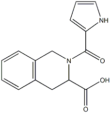 2-(1H-pyrrol-2-ylcarbonyl)-1,2,3,4-tetrahydroisoquinoline-3-carboxylic acid 구조식 이미지