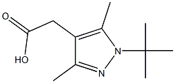2-(1-tert-butyl-3,5-dimethyl-1H-pyrazol-4-yl)acetic acid 구조식 이미지