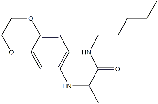 2-(2,3-dihydro-1,4-benzodioxin-6-ylamino)-N-pentylpropanamide Structure