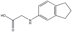 2-(2,3-dihydro-1H-inden-5-ylamino)acetic acid Structure