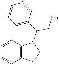 2-(2,3-dihydro-1H-indol-1-yl)-2-pyridin-3-ylethanamine 구조식 이미지