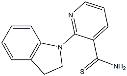 2-(2,3-dihydro-1H-indol-1-yl)pyridine-3-carbothioamide Structure