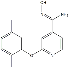 2-(2,5-dimethylphenoxy)-N'-hydroxypyridine-4-carboximidamide Structure