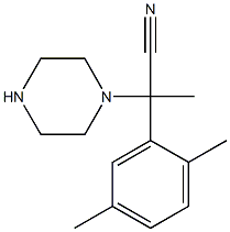 2-(2,5-dimethylphenyl)-2-(piperazin-1-yl)propanenitrile Structure