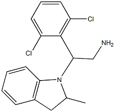 2-(2,6-dichlorophenyl)-2-(2-methyl-2,3-dihydro-1H-indol-1-yl)ethan-1-amine Structure