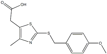 2-(2-{[(4-methoxyphenyl)methyl]sulfanyl}-4-methyl-1,3-thiazol-5-yl)acetic acid Structure