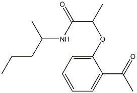 2-(2-acetylphenoxy)-N-(pentan-2-yl)propanamide 구조식 이미지