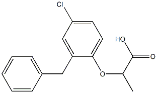 2-(2-benzyl-4-chlorophenoxy)propanoic acid Structure