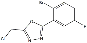 2-(2-bromo-5-fluorophenyl)-5-(chloromethyl)-1,3,4-oxadiazole Structure