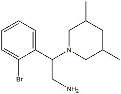 2-(2-bromophenyl)-2-(3,5-dimethylpiperidin-1-yl)ethanamine 구조식 이미지