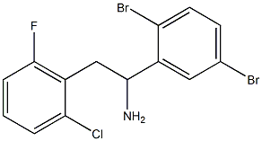 2-(2-chloro-6-fluorophenyl)-1-(2,5-dibromophenyl)ethan-1-amine Structure