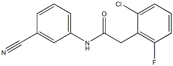 2-(2-chloro-6-fluorophenyl)-N-(3-cyanophenyl)acetamide Structure