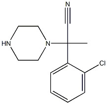 2-(2-chlorophenyl)-2-(piperazin-1-yl)propanenitrile 구조식 이미지