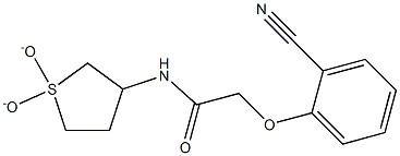 2-(2-cyanophenoxy)-N-(1,1-dioxidotetrahydrothien-3-yl)acetamide Structure