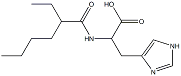 2-(2-ethylhexanamido)-3-(1H-imidazol-4-yl)propanoic acid Structure