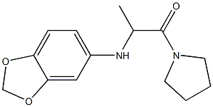 2-(2H-1,3-benzodioxol-5-ylamino)-1-(pyrrolidin-1-yl)propan-1-one Structure