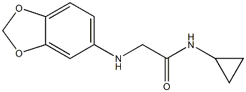 2-(2H-1,3-benzodioxol-5-ylamino)-N-cyclopropylacetamide Structure