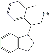 2-(2-methyl-2,3-dihydro-1H-indol-1-yl)-2-(2-methylphenyl)ethan-1-amine Structure