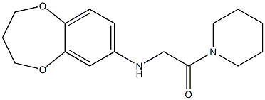 2-(3,4-dihydro-2H-1,5-benzodioxepin-7-ylamino)-1-(piperidin-1-yl)ethan-1-one Structure