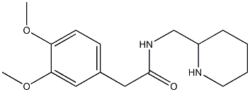 2-(3,4-dimethoxyphenyl)-N-(piperidin-2-ylmethyl)acetamide Structure