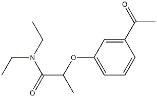 2-(3-acetylphenoxy)-N,N-diethylpropanamide Structure
