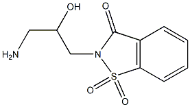 2-(3-amino-2-hydroxypropyl)-1,2-benzisothiazol-3(2H)-one 1,1-dioxide 구조식 이미지