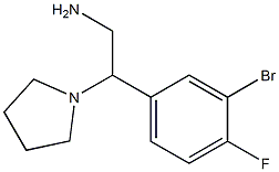 2-(3-bromo-4-fluorophenyl)-2-pyrrolidin-1-ylethanamine Structure