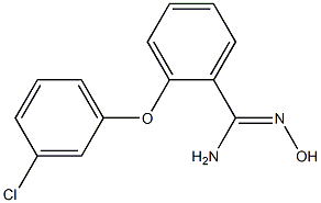 2-(3-chlorophenoxy)-N'-hydroxybenzene-1-carboximidamide Structure