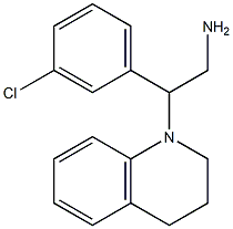 2-(3-chlorophenyl)-2-(1,2,3,4-tetrahydroquinolin-1-yl)ethan-1-amine 구조식 이미지