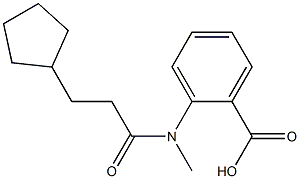 2-(3-cyclopentyl-N-methylpropanamido)benzoic acid Structure