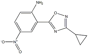 2-(3-cyclopropyl-1,2,4-oxadiazol-5-yl)-4-nitroaniline 구조식 이미지