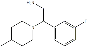 2-(3-fluorophenyl)-2-(4-methylpiperidin-1-yl)ethanamine 구조식 이미지