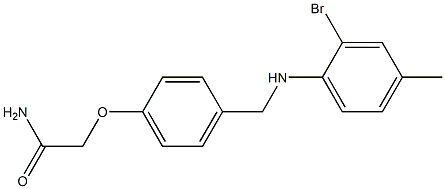 2-(4-{[(2-bromo-4-methylphenyl)amino]methyl}phenoxy)acetamide Structure