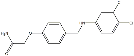 2-(4-{[(3,4-dichlorophenyl)amino]methyl}phenoxy)acetamide Structure