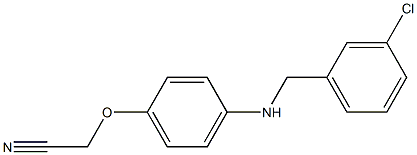 2-(4-{[(3-chlorophenyl)methyl]amino}phenoxy)acetonitrile Structure