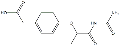 2-(4-{[1-(carbamoylamino)-1-oxopropan-2-yl]oxy}phenyl)acetic acid 구조식 이미지