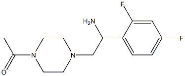 2-(4-acetylpiperazin-1-yl)-1-(2,4-difluorophenyl)ethanamine Structure