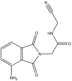 2-(4-amino-1,3-dioxo-2,3-dihydro-1H-isoindol-2-yl)-N-(cyanomethyl)acetamide 구조식 이미지