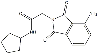 2-(4-amino-1,3-dioxo-2,3-dihydro-1H-isoindol-2-yl)-N-cyclopentylacetamide Structure