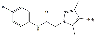 2-(4-amino-3,5-dimethyl-1H-pyrazol-1-yl)-N-(4-bromophenyl)acetamide Structure