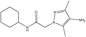 2-(4-amino-3,5-dimethyl-1H-pyrazol-1-yl)-N-cyclohexylacetamide Structure