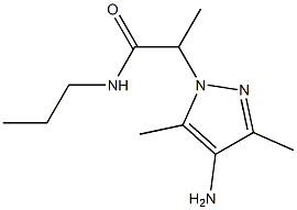 2-(4-amino-3,5-dimethyl-1H-pyrazol-1-yl)-N-propylpropanamide 구조식 이미지