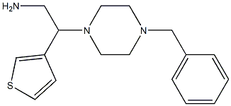 2-(4-benzylpiperazin-1-yl)-2-(thiophen-3-yl)ethan-1-amine 구조식 이미지