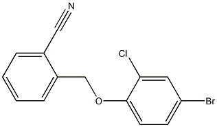 2-(4-bromo-2-chlorophenoxymethyl)benzonitrile 구조식 이미지