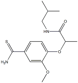 2-(4-carbamothioyl-2-methoxyphenoxy)-N-(2-methylpropyl)propanamide Structure
