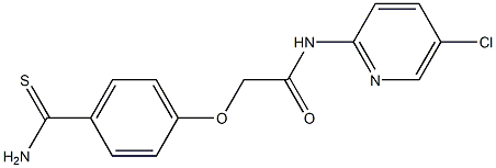 2-(4-carbamothioylphenoxy)-N-(5-chloropyridin-2-yl)acetamide 구조식 이미지