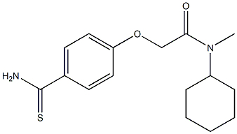 2-(4-carbamothioylphenoxy)-N-cyclohexyl-N-methylacetamide Structure