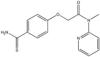 2-(4-carbamothioylphenoxy)-N-methyl-N-(pyridin-2-yl)acetamide 구조식 이미지