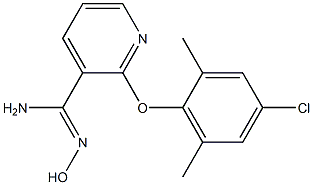 2-(4-chloro-2,6-dimethylphenoxy)-N'-hydroxypyridine-3-carboximidamide Structure