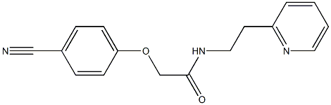 2-(4-cyanophenoxy)-N-(2-pyridin-2-ylethyl)acetamide 구조식 이미지